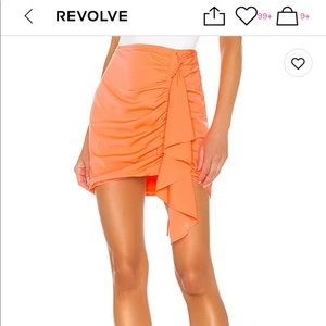 NWT Superdown Brianna Drape Coral Skirt in XXS